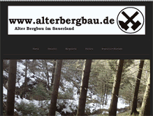 Tablet Screenshot of alterbergbau.de